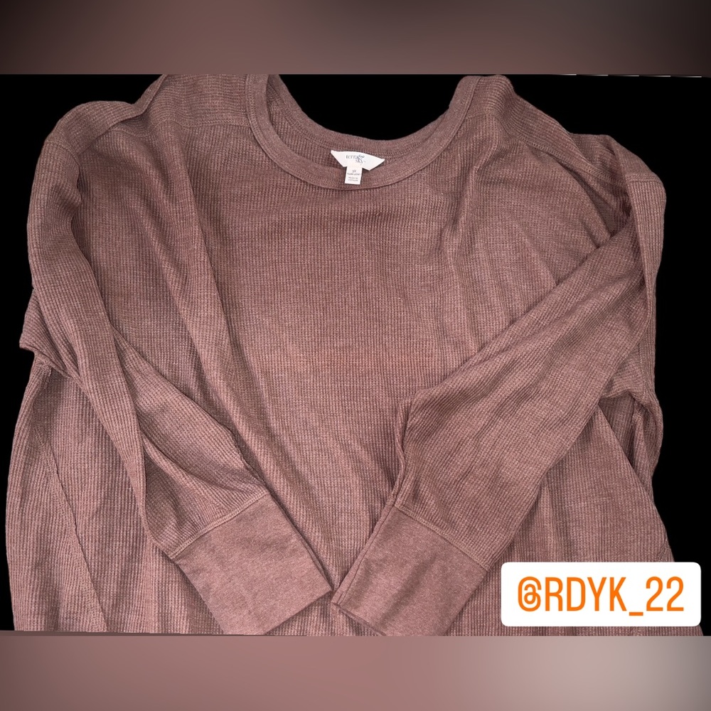 Terra & Sky long sleeve crewneck sweaters - Brown